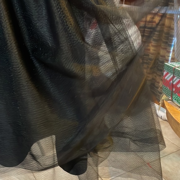 Lilith Black triple tulle princess length sleeveless dress. - Picture 2 of 12